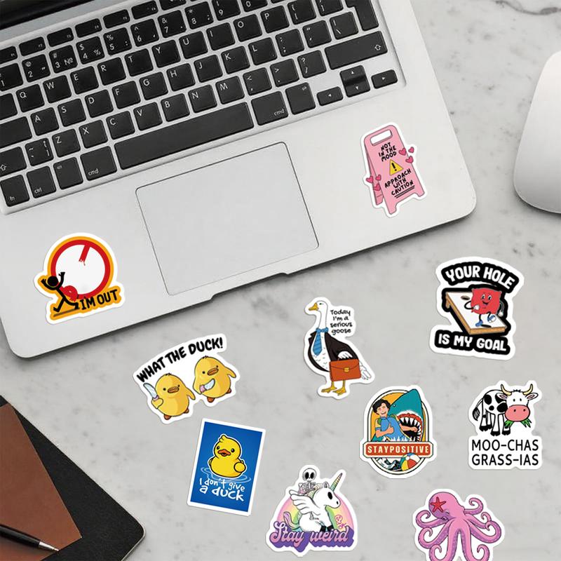 130PCS Funny Adult Meme Sticker Pack – Waterproof Laptop & Water Bottle Decals