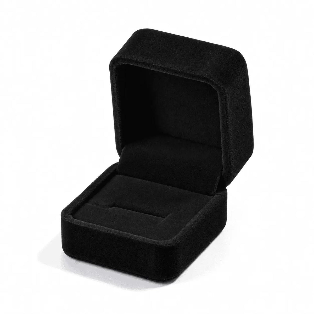 Velvet Jewelry Box - Square - Black