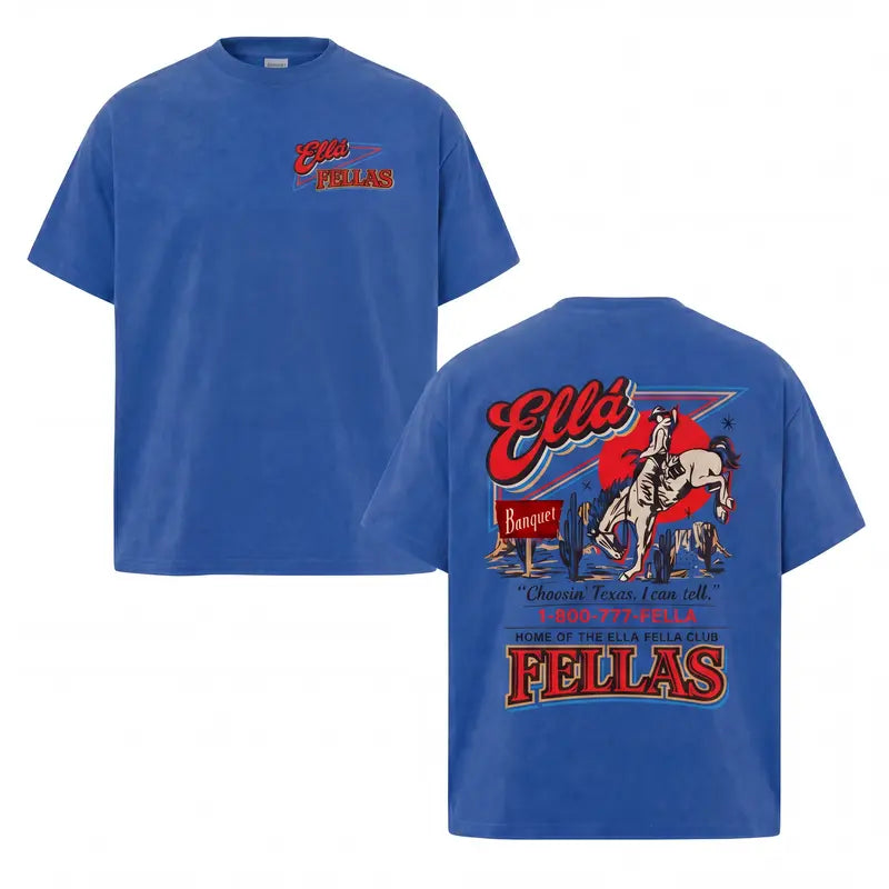 Ella Fella Club 1-800-777-Fella Vintage Western Graphic T-Shirt,Sweatshirt,Hoodie