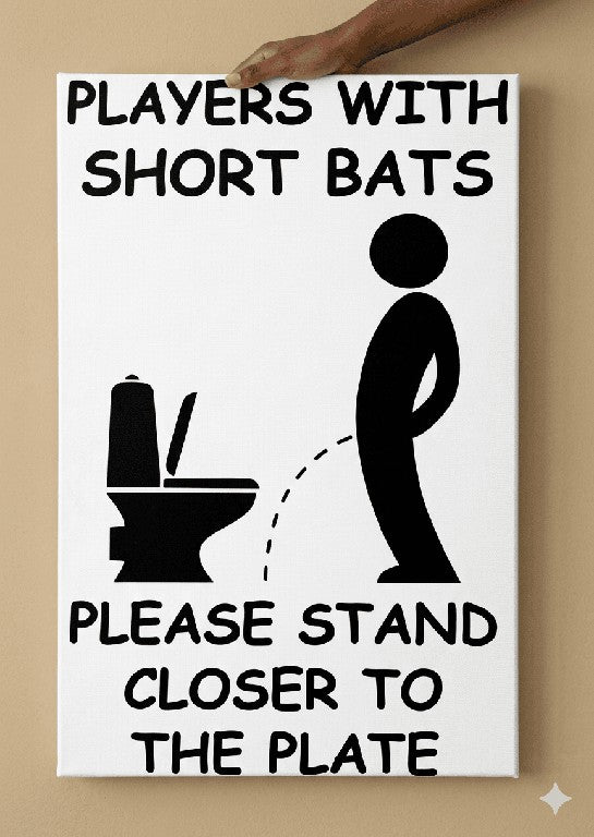 Funny "Stand Here" Toilet Rules Canvas Print