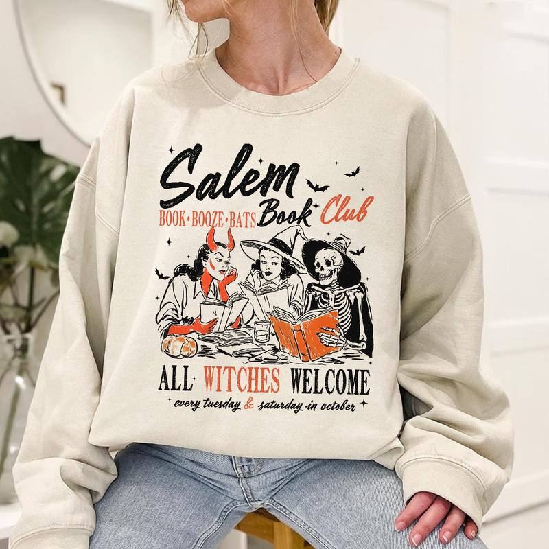 Salem Witches Book Club T-Shirt – Spooky Halloween Reading Tee for Witchy Book Lovers
