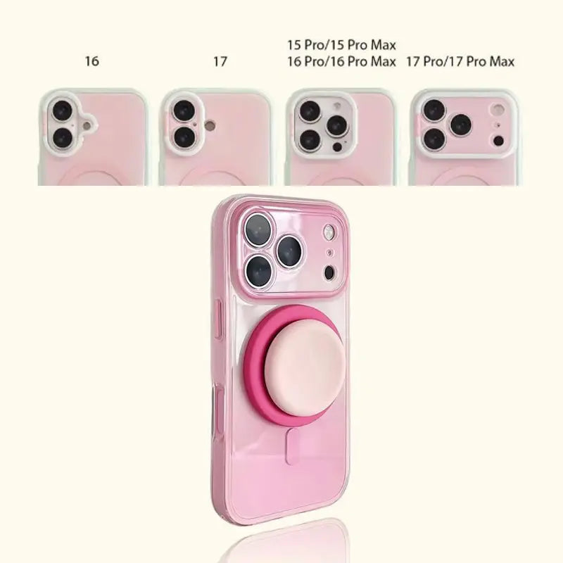 Magnetic Gradient Double-Layer Case with Grip Holder
