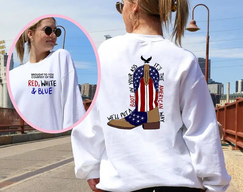 Courtesy Of The Red White and Blue Boot T-Shirt,Sweatshirt,Hoodie