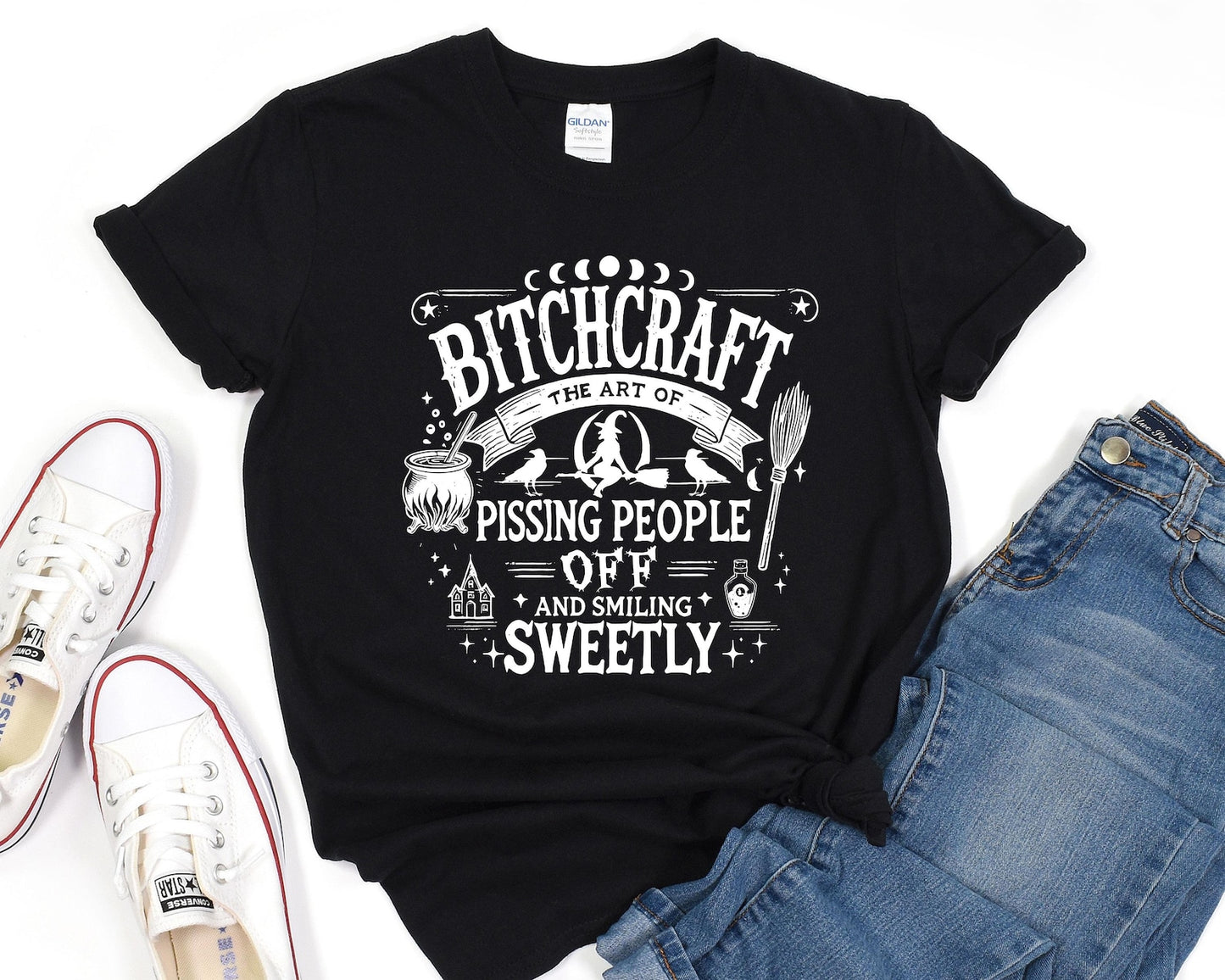 Bitchcraft Graphic Tee – Funny Witch Humor T-Shirt/Sweatshirt/Hoodie
