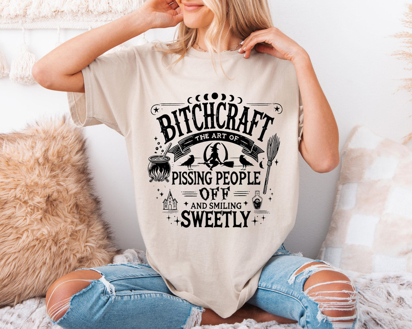Bitchcraft Graphic Tee – Funny Witch Humor T-Shirt/Sweatshirt/Hoodie