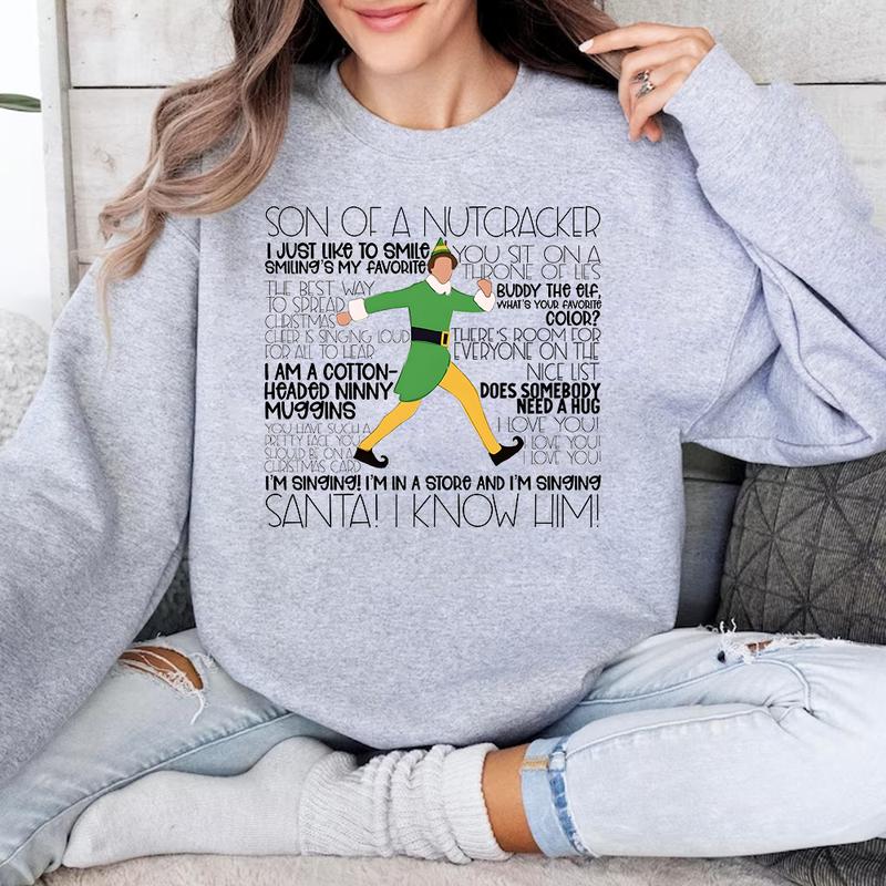 Buddy Elf Omg Santa I Know Him T-Shirt/Sweatshirt/Hoodie