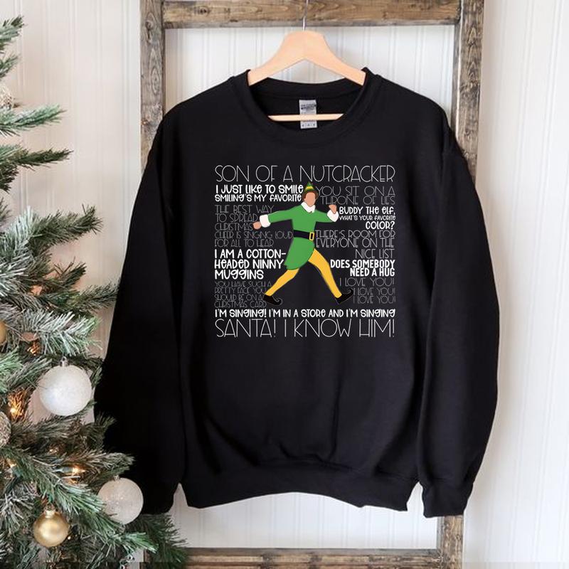 Buddy Elf Omg Santa I Know Him T-Shirt/Sweatshirt/Hoodie
