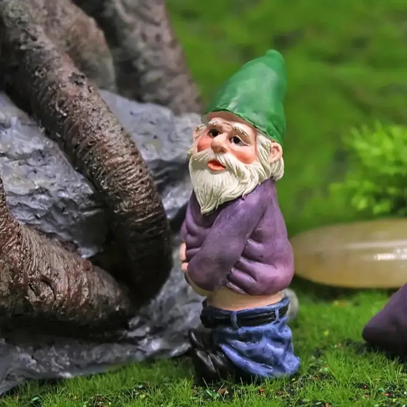 Creative Gnome Design Miniature Garden Ornament Resin Craft (4-Piece Set)