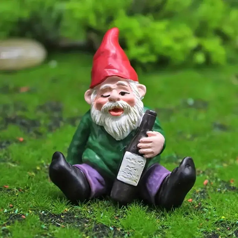 Creative Gnome Design Miniature Garden Ornament Resin Craft (4-Piece Set)