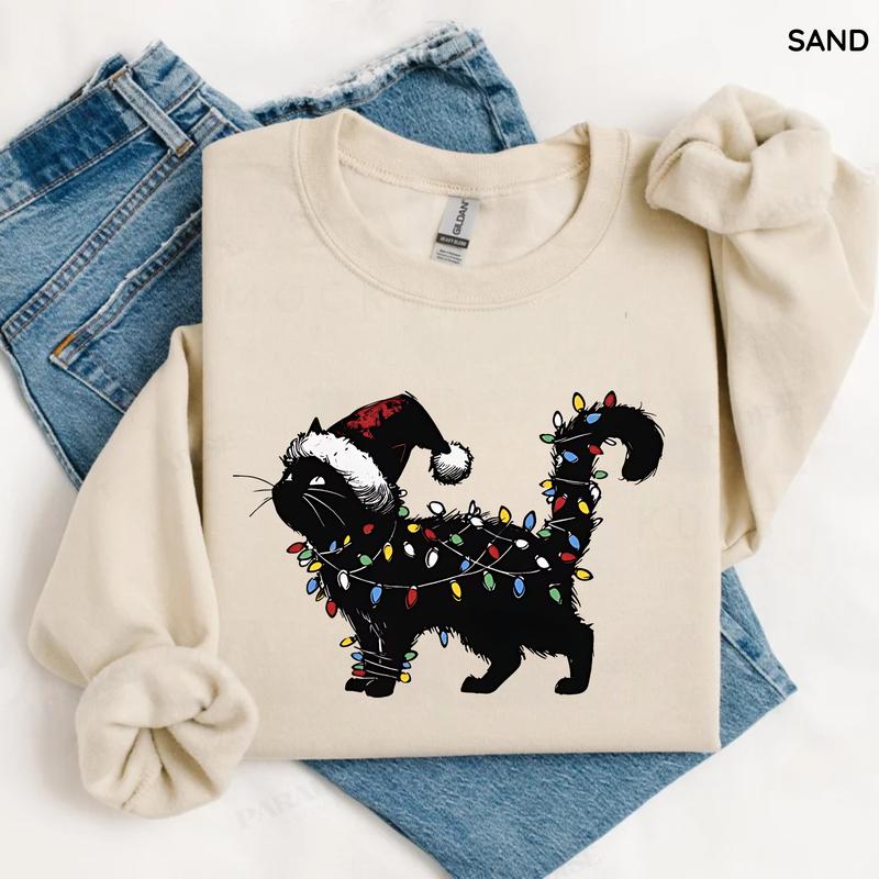 Cute Cat Christmas T-Shirt/Sweatshirt/Hoodie