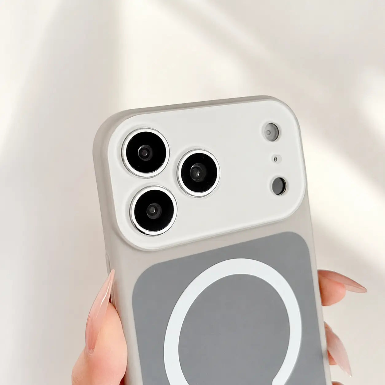 Dopamine Color Block Matte Magnetic Phone Case