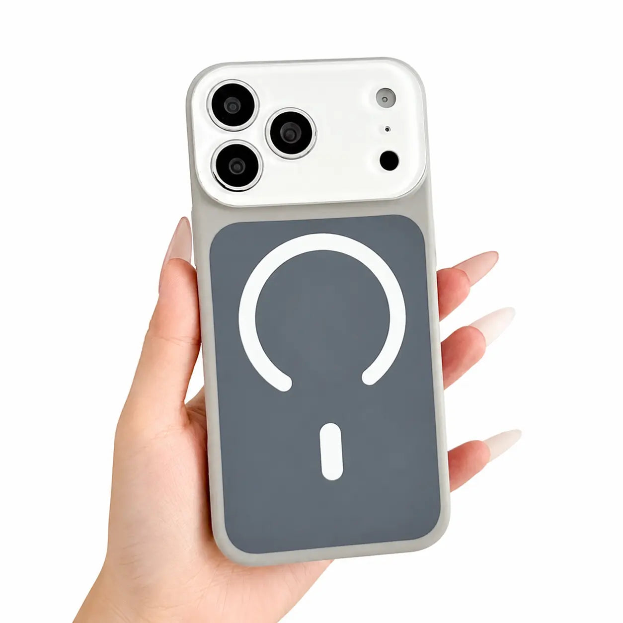 Dopamine Color Block Matte Magnetic Phone Case