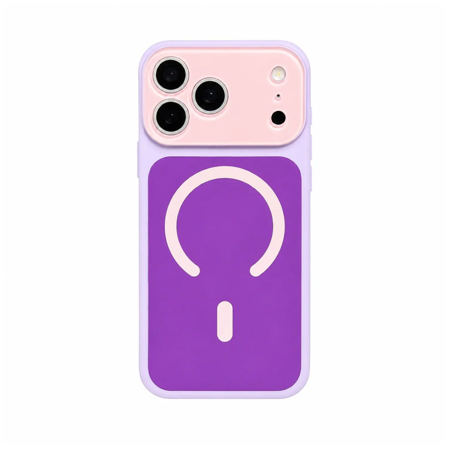Dopamine Color Block Matte Magnetic Phone Case