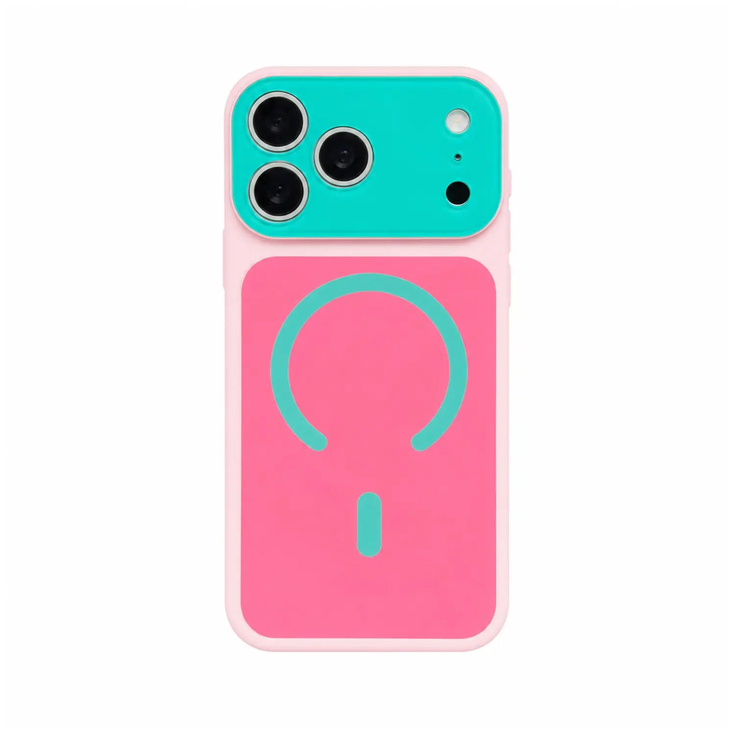 Dopamine Color Block Matte Magnetic Phone Case