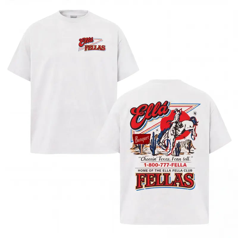 Ella Fella Club 1-800-777-Fella Vintage Western Graphic T-Shirt,Sweatshirt,Hoodie