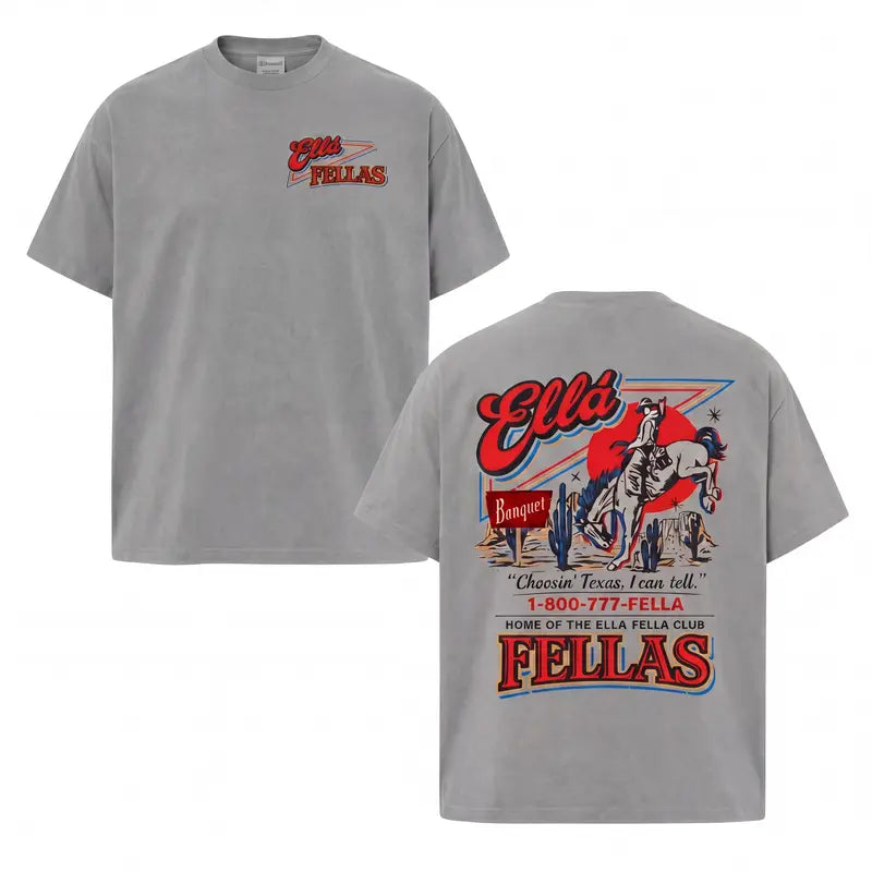Ella Fella Club 1-800-777-Fella Vintage Western Graphic T-Shirt,Sweatshirt,Hoodie