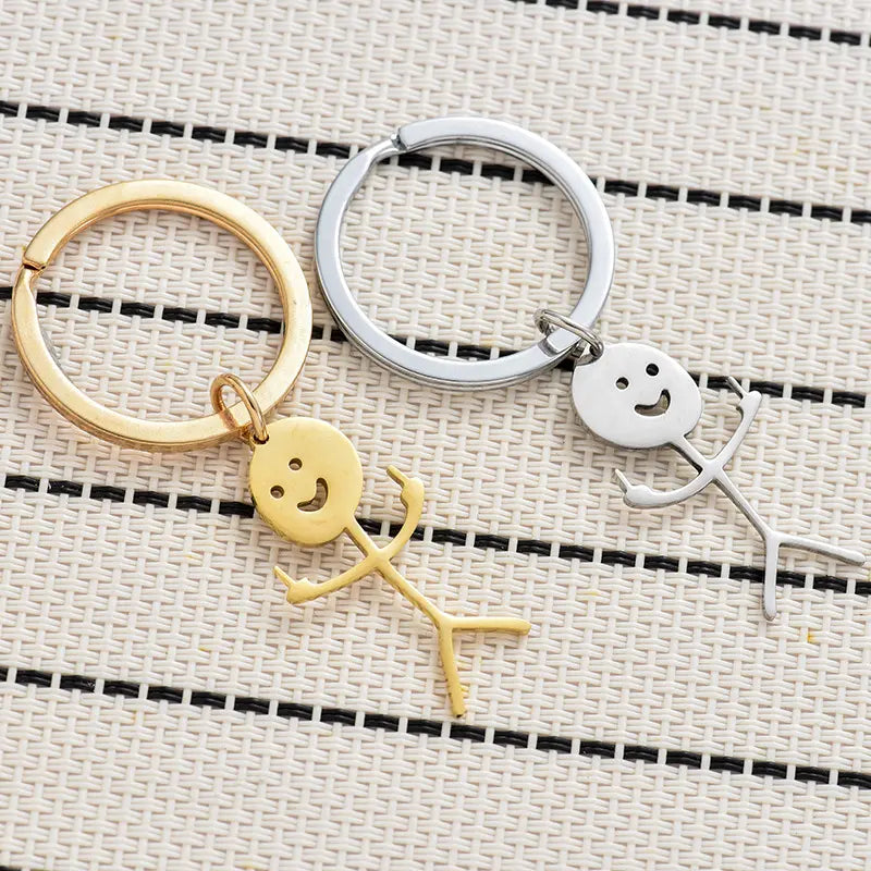 Cute Smiley Figure Keychain – Funny Little Pocket Buddy