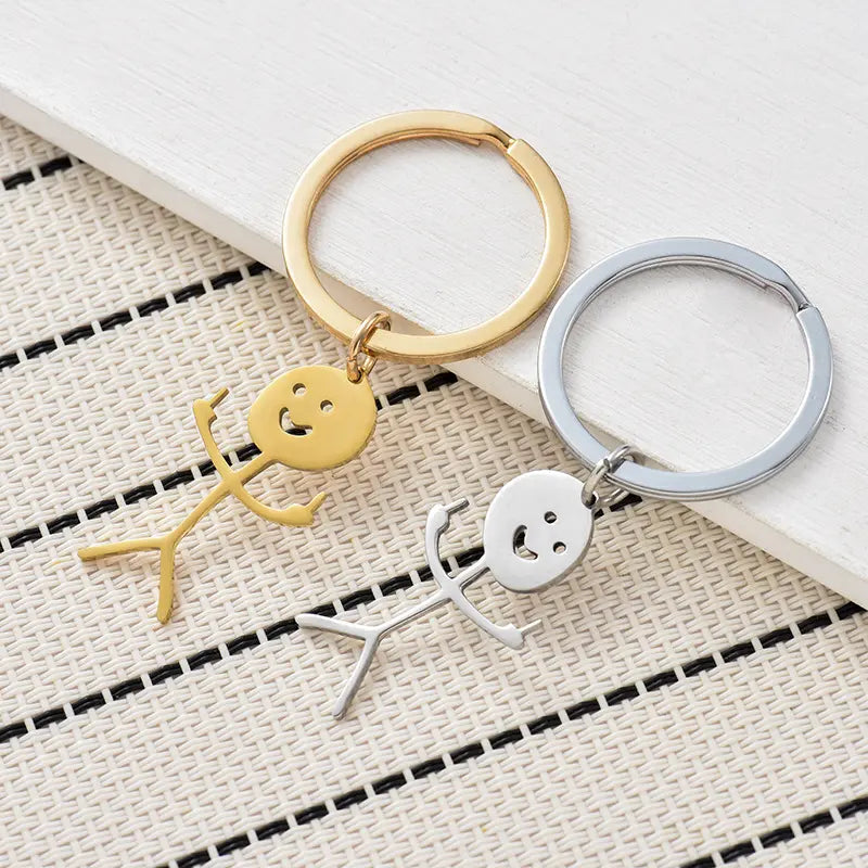 Cute Smiley Figure Keychain – Funny Little Pocket Buddy