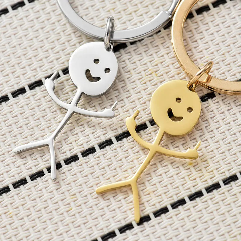 Cute Smiley Figure Keychain – Funny Little Pocket Buddy