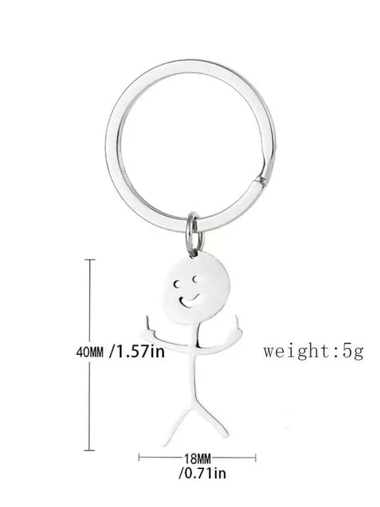 Cute Smiley Figure Keychain – Funny Little Pocket Buddy