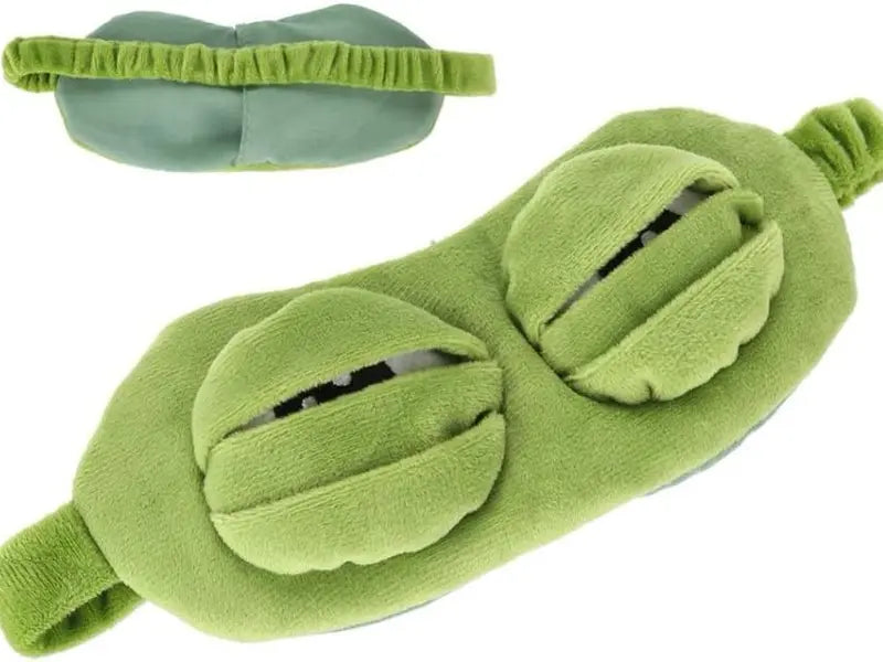Mood Adjustable Sad Frog Plush Sleep Mask