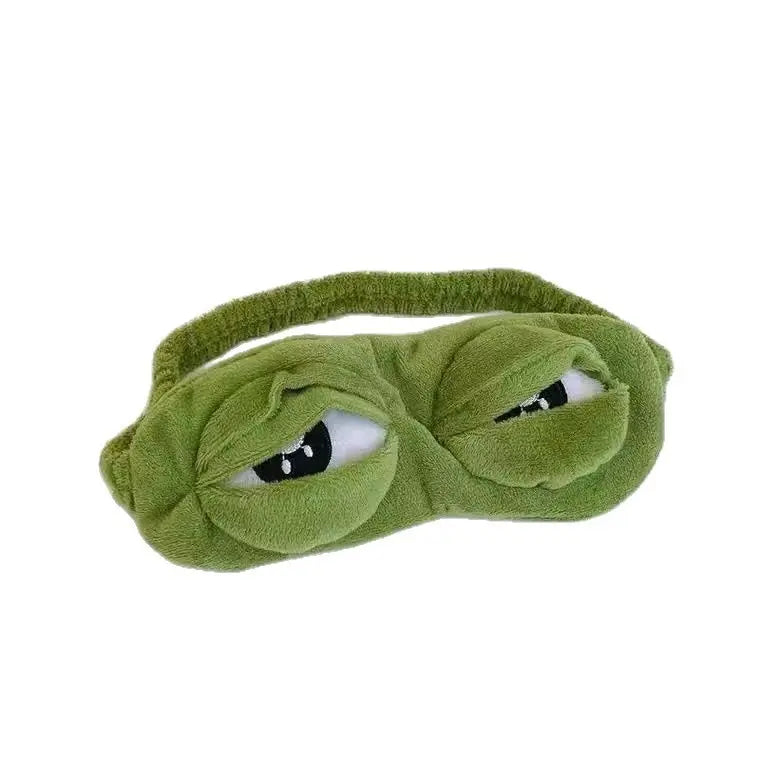 Mood Adjustable Sad Frog Plush Sleep Mask