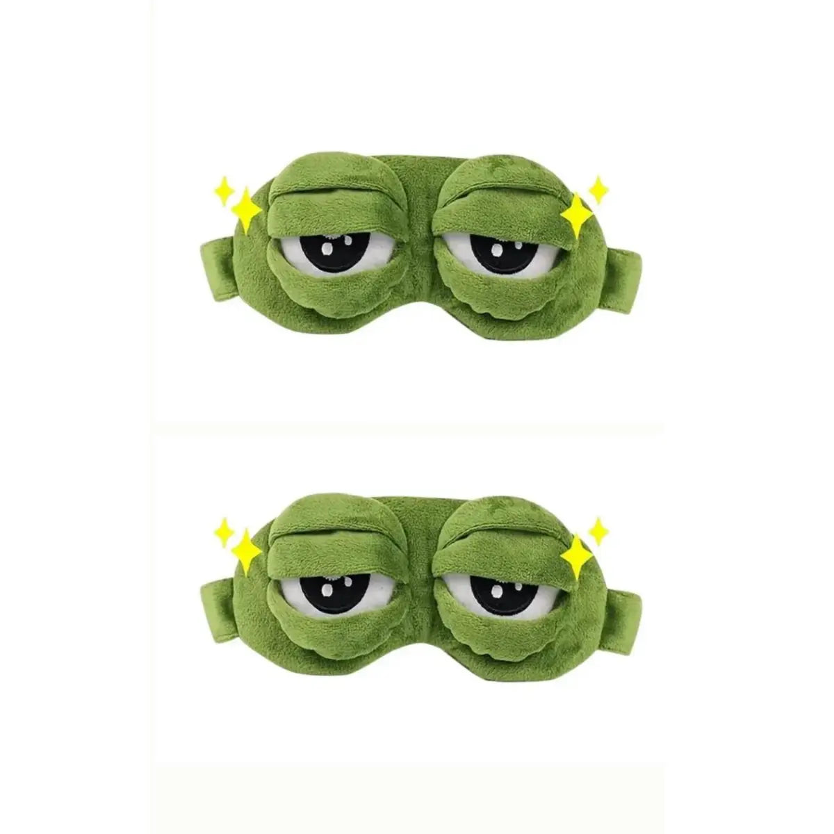 Mood Adjustable Sad Frog Plush Sleep Mask