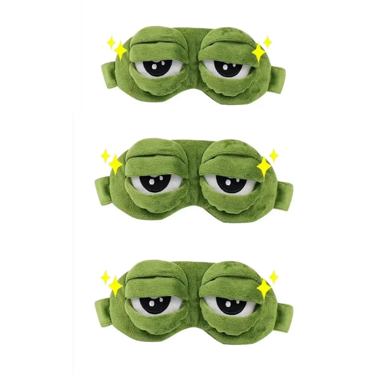 Mood Adjustable Sad Frog Plush Sleep Mask