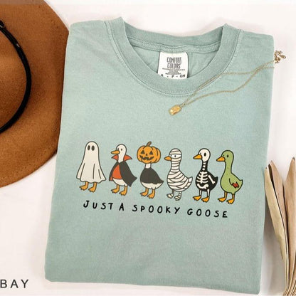 Funny Halloween Goose Shirt – Just a Spooky Goose Tee for Fall Vibes