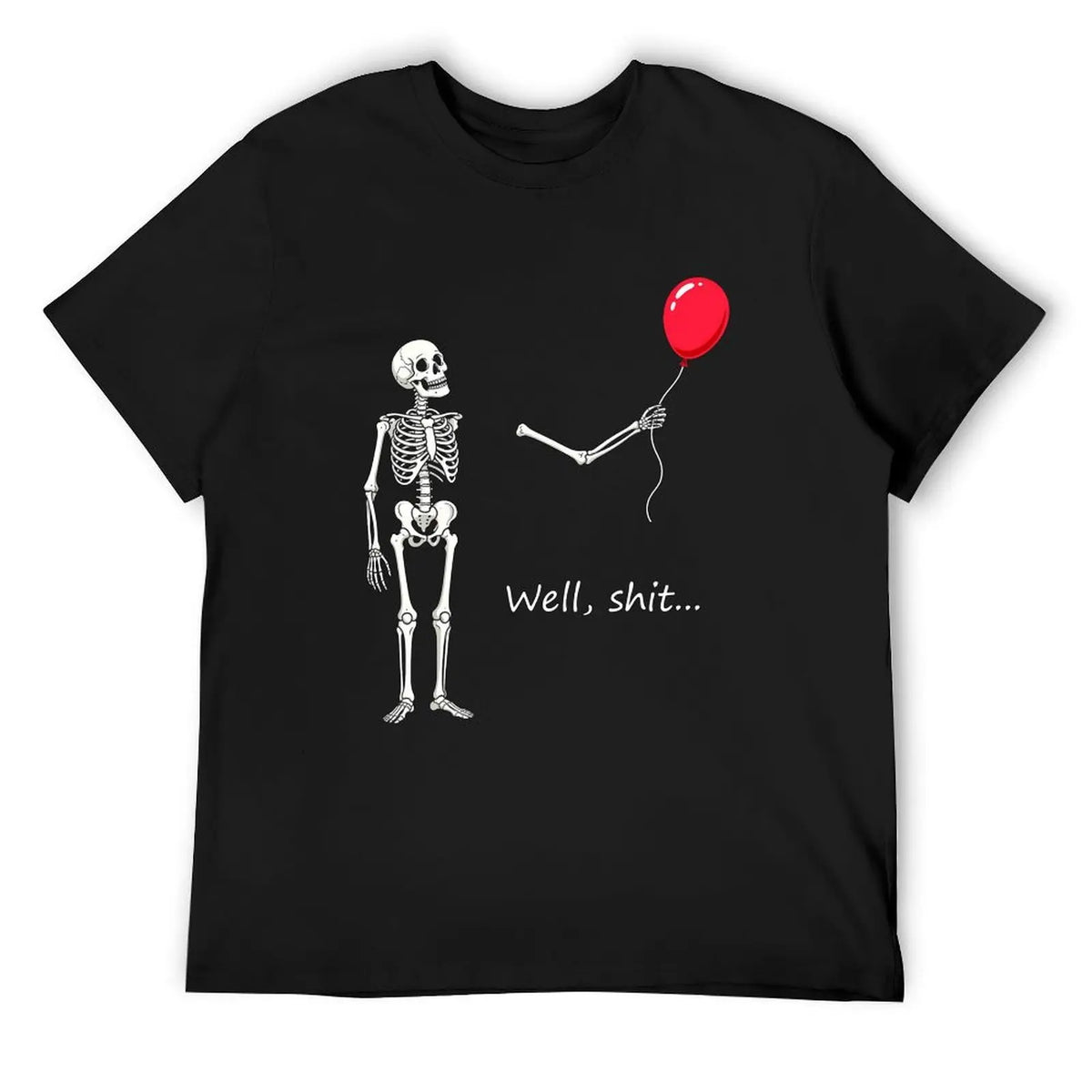 Funny Skeleton & Red Balloon Halloween T-Shirt,Sweatshirt,Hoodie