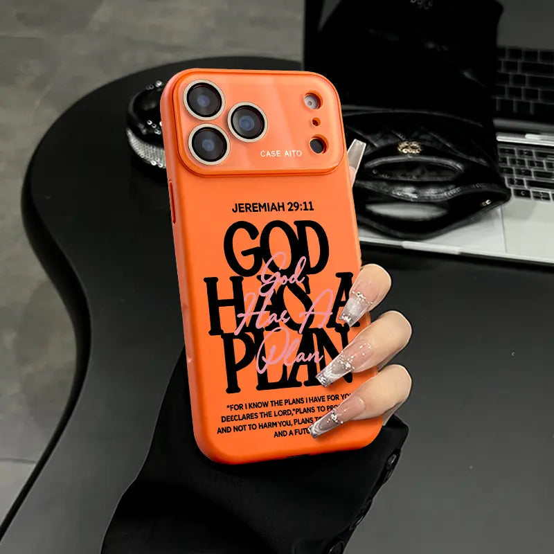 God Has A Plan Christian Bible Verse Jeremiah 29:11 Shockproof iPhone Case