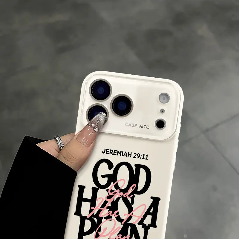 God Has A Plan Christian Bible Verse Jeremiah 29:11 Shockproof iPhone Case
