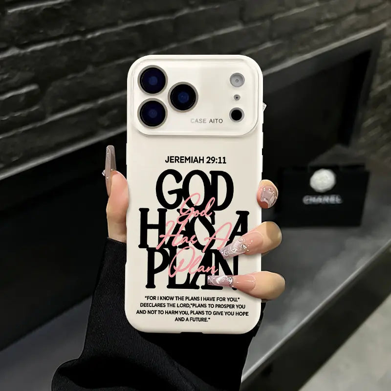 God Has A Plan Christian Bible Verse Jeremiah 29:11 Shockproof iPhone Case