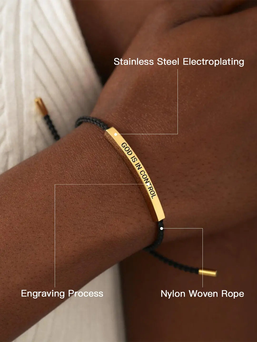 God Is In Control - Inspire Faith & Anxiety Relief Bracelet