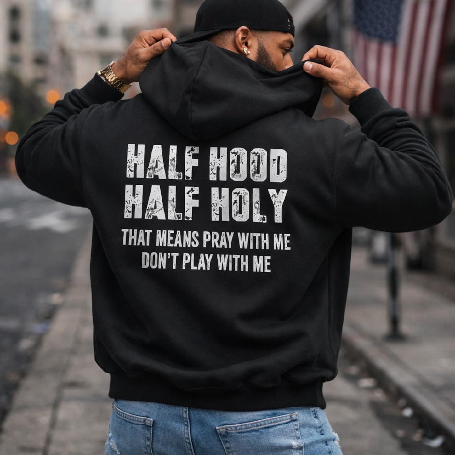 Half Hood Half Holy Pray With Me Unisex T-Shirt,Sweatshirt,Hoodie