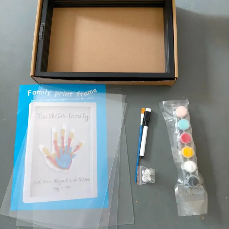 Wooden Transparent Handprint Frame Set - DIY Family Memorial Gift Kit