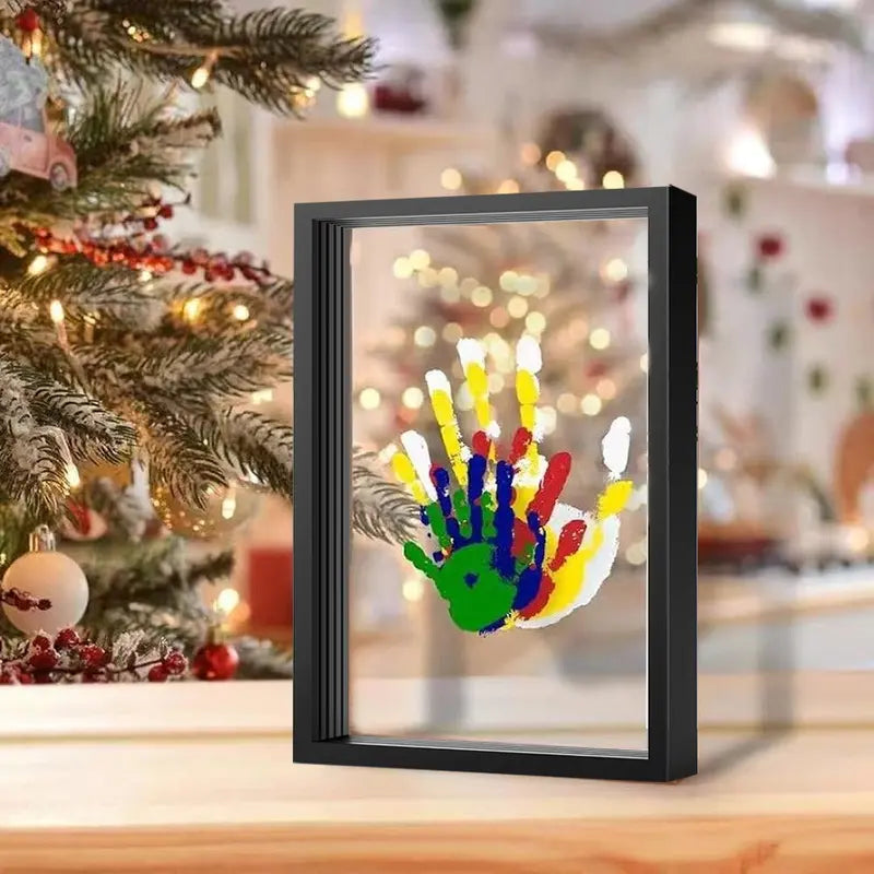 Wooden Transparent Handprint Frame Set - DIY Family Memorial Gift Kit