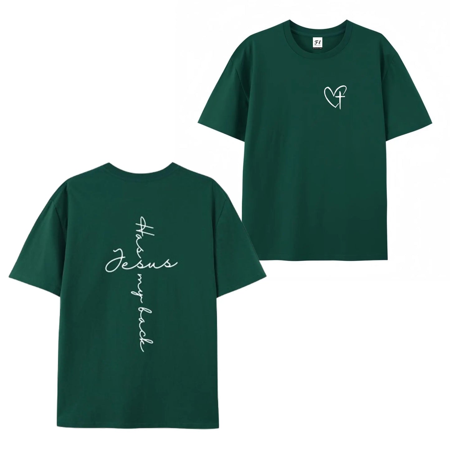Jesus Has My Back Cross Print T-Shirt,Sweatshirt,Hoodie