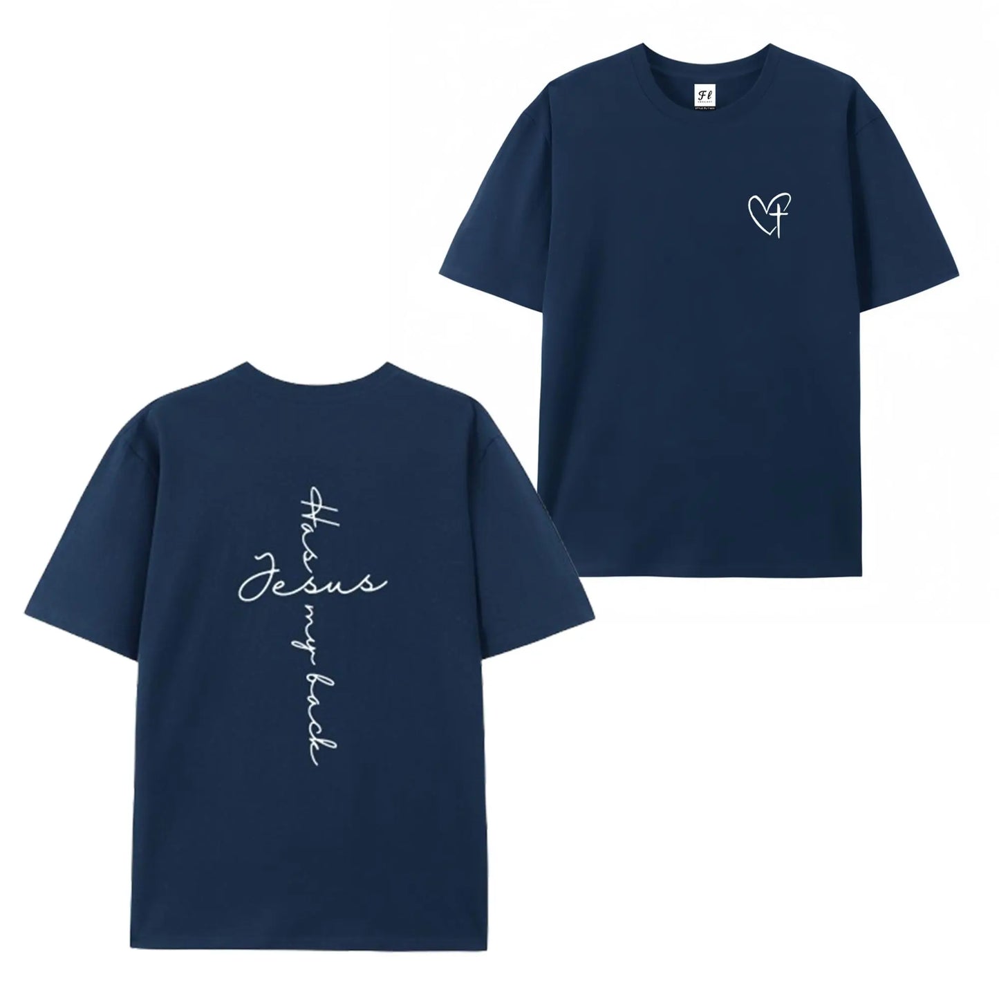 Jesus Has My Back Cross Print T-Shirt,Sweatshirt,Hoodie