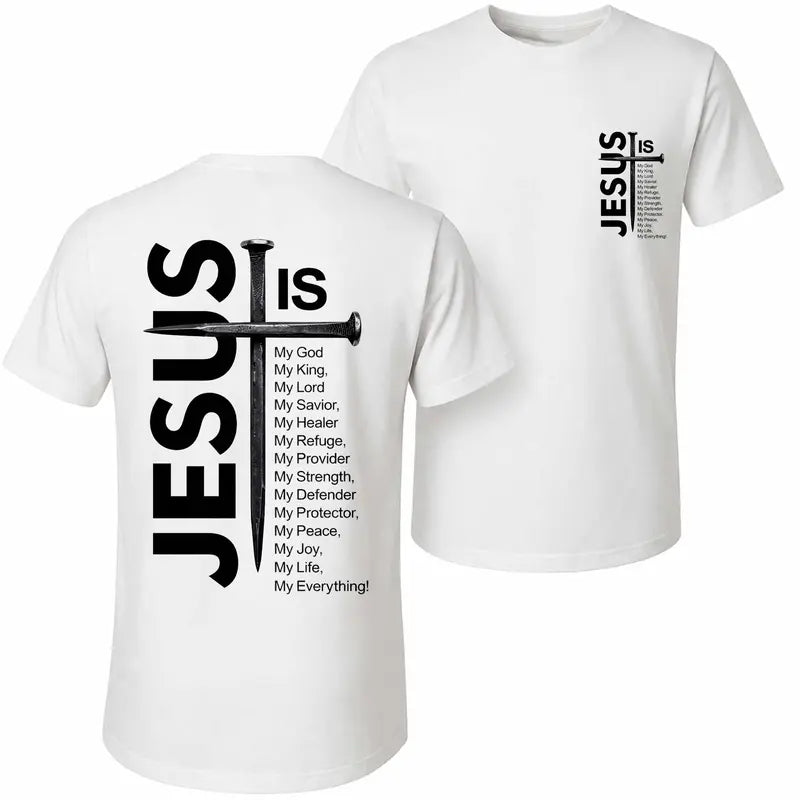 Jesus Is My Savior The Cross Print Pure Cotton Casual Graphic T-Shirt,Sweatshirt,Hoodie