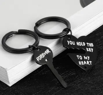 You Hold the Key to My Heart Couple Keychain Set