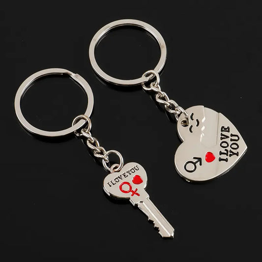 You Hold the Key to My Heart Couple Keychain Set
