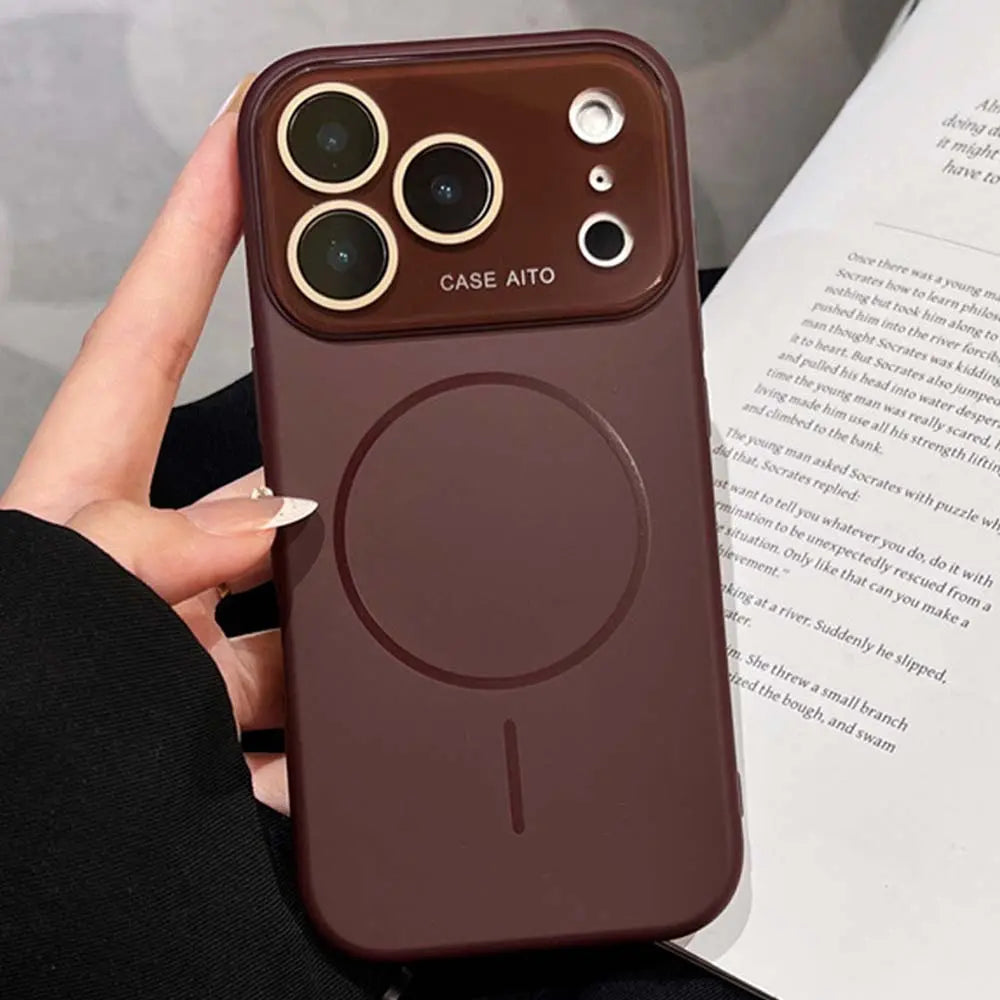 Luxury Liquid Silicone Matte Frosted MagSafe Phone Case