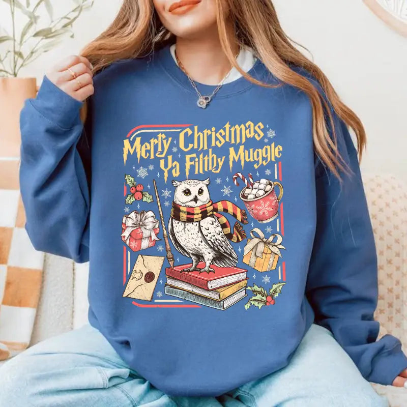 Merry Christmas Ya Filthy Vintage Wizard Holiday T-Shirt/Sweatshirt/Hoodie