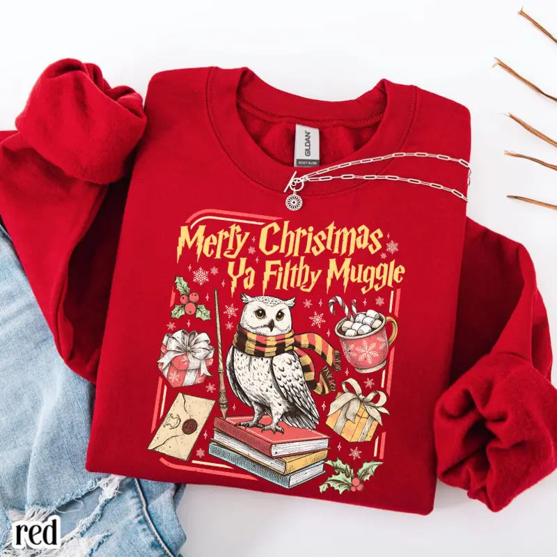 Merry Christmas Ya Filthy Vintage Wizard Holiday T-Shirt/Sweatshirt/Hoodie