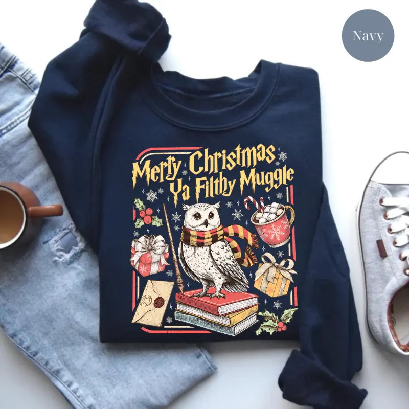 Merry Christmas Ya Filthy Vintage Wizard Holiday T-Shirt/Sweatshirt/Hoodie