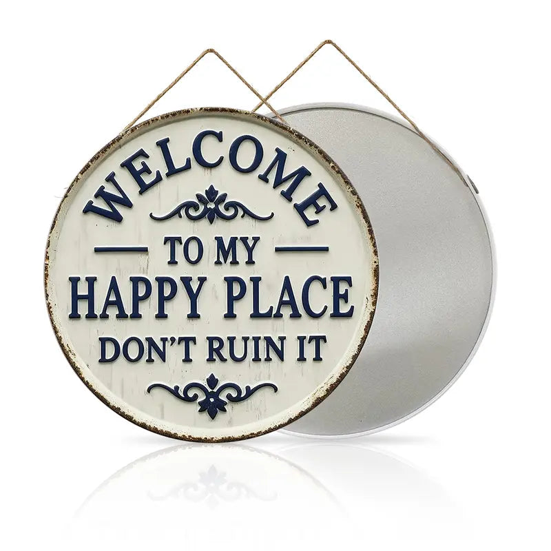 "This Is My Happy Place" Vintage Metal Sign Metal Tin Sign