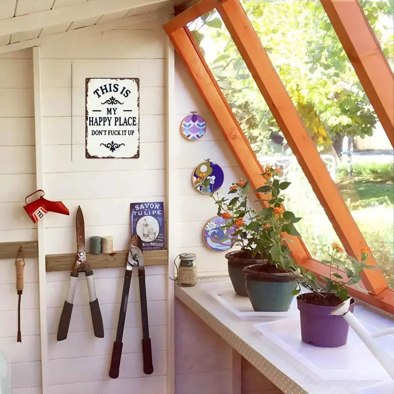 This Is My Happy Place Don't Fk It Up Vintage Metal Sign