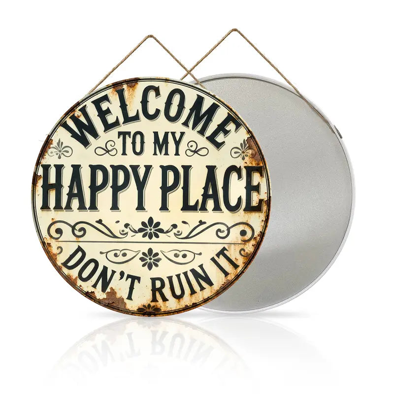"This Is My Happy Place" Vintage Metal Sign Metal Tin Sign