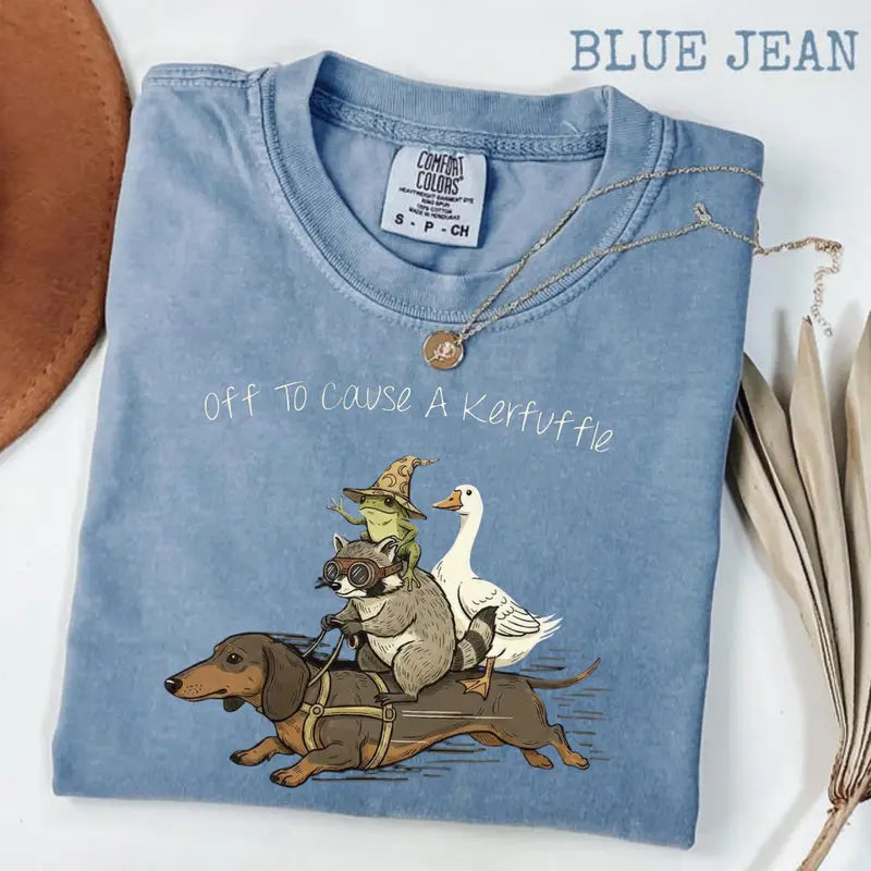 Off To Cause A Kerfuffle Funny Animal Squad T-Shirt/Sweatshirt/Hoodie